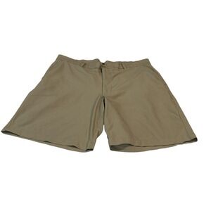 Bolle Golf Mens Shorts 36 Beige Tan Flat Front Chino Tech Pockets‎ Active Preppy